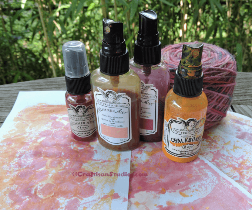 Gelli Plate With Tattered Angels {Glimmer Mist and High Impact Paint} 