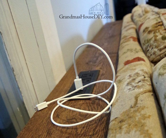Adding a Skirt to My Sofa Table Charging Station