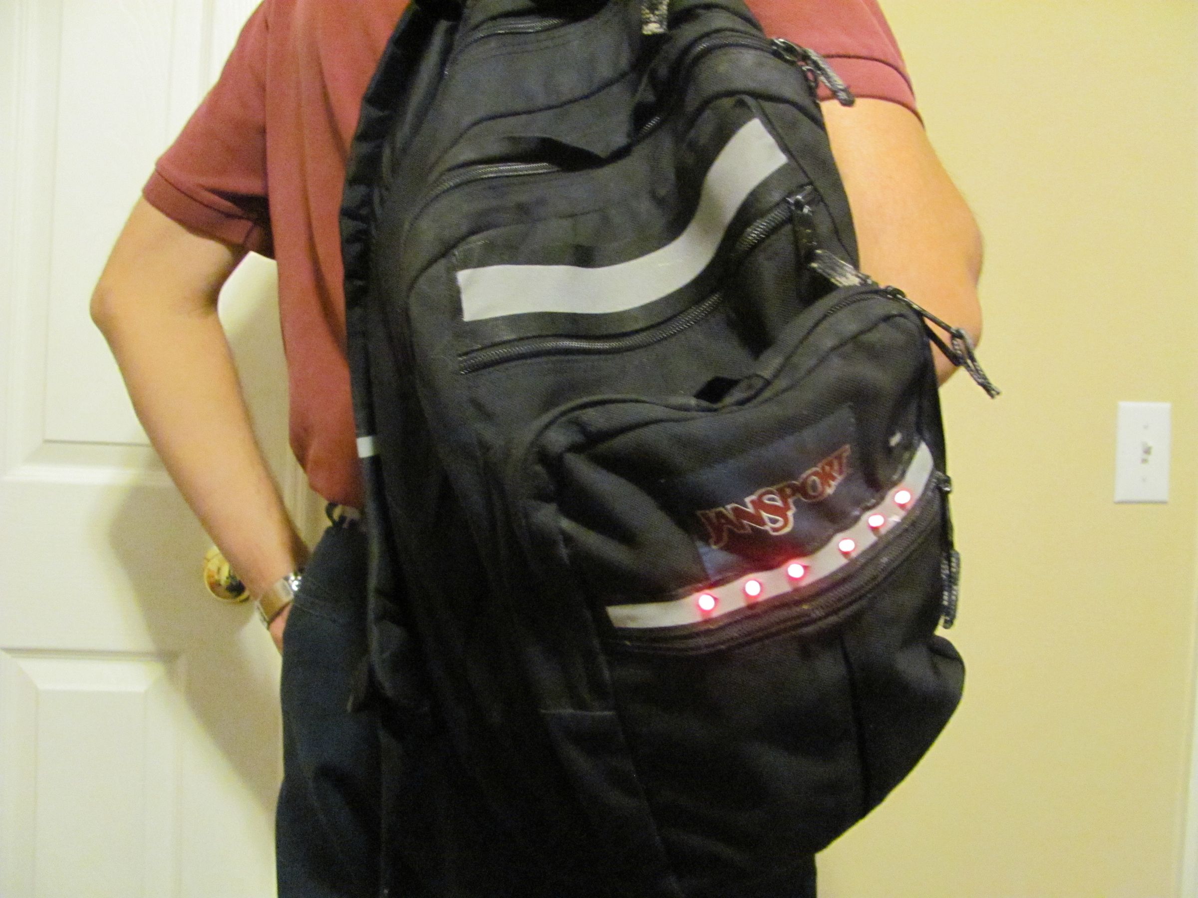 Reflective Flashing Safety Backpack