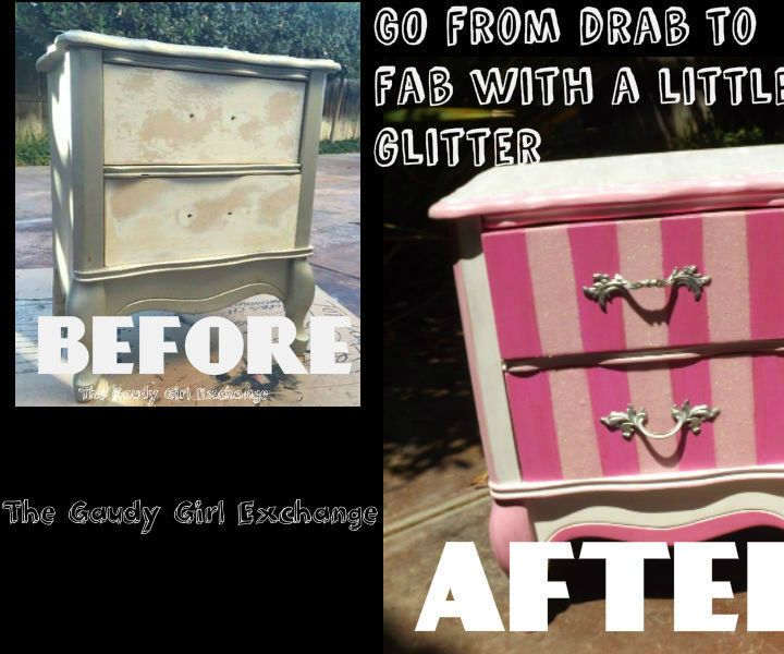 How to Glitter Your Furniture : the Easy Way