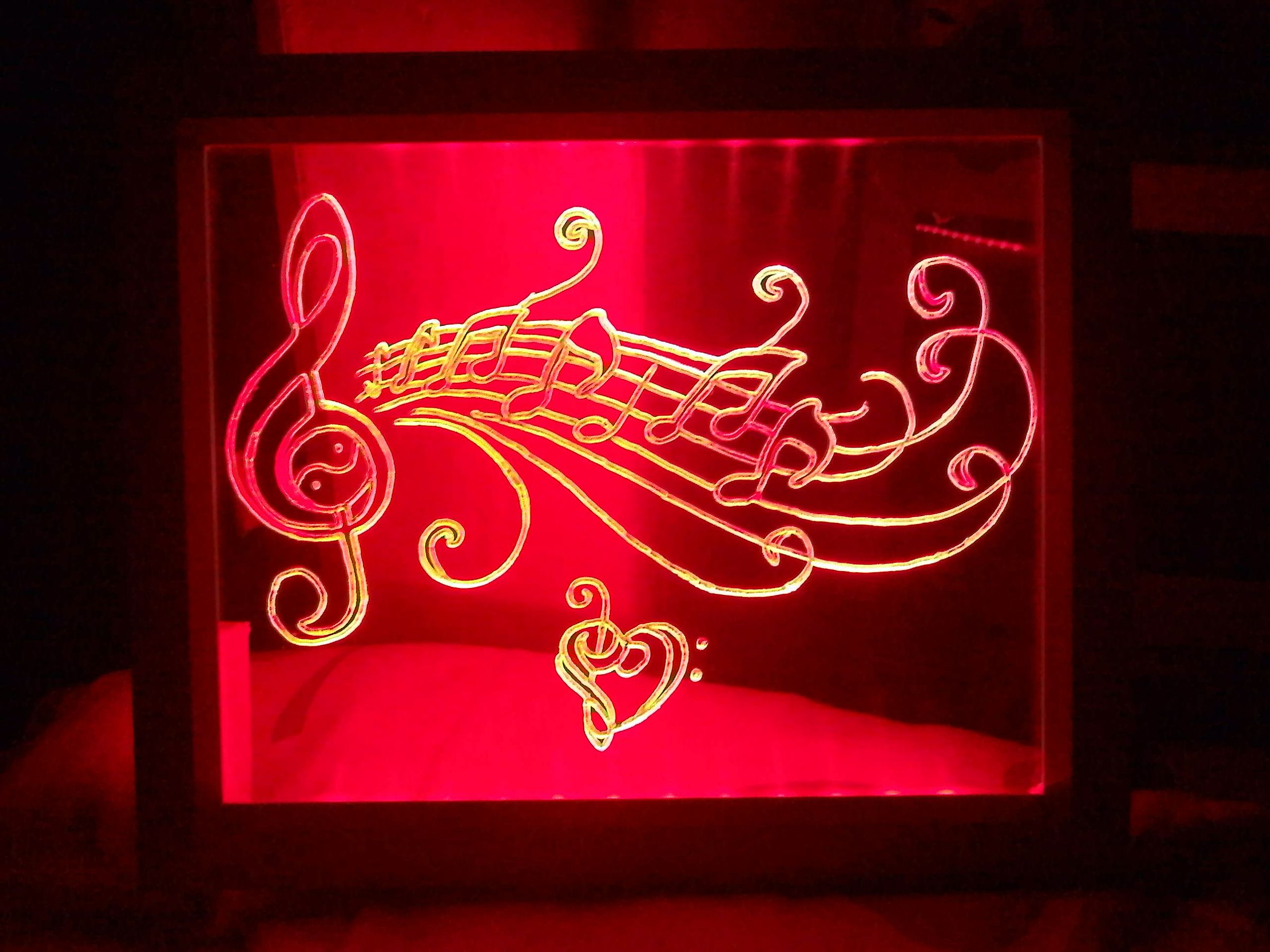 Led Plexiglass Music Frame
