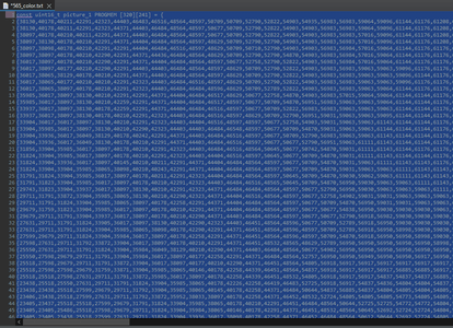Copy Converted Images to the Sketch for Raspberry Pi Pico