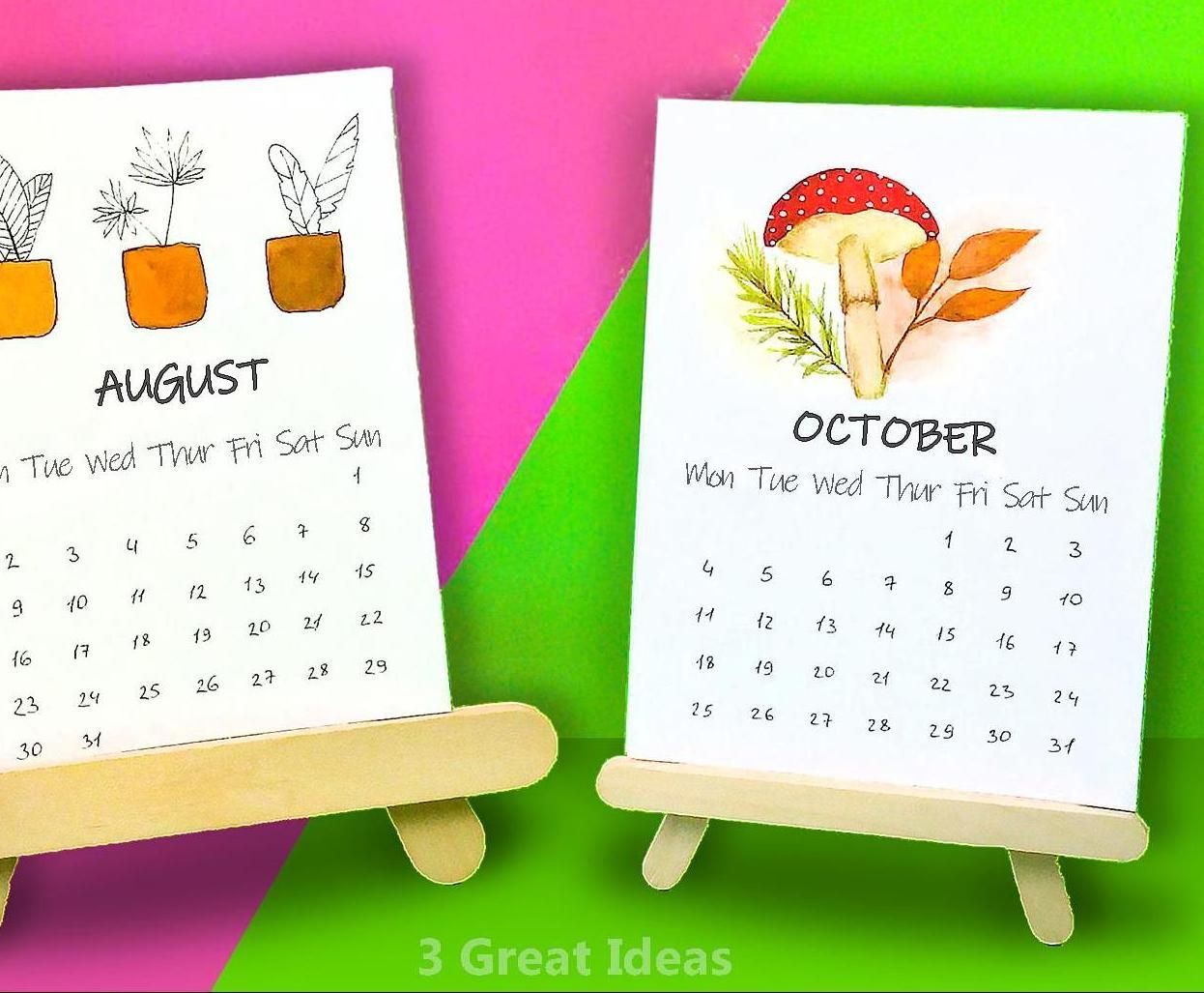 Diy Desk Calendar and Calendar Stand Making : 9 Steps - Instructables