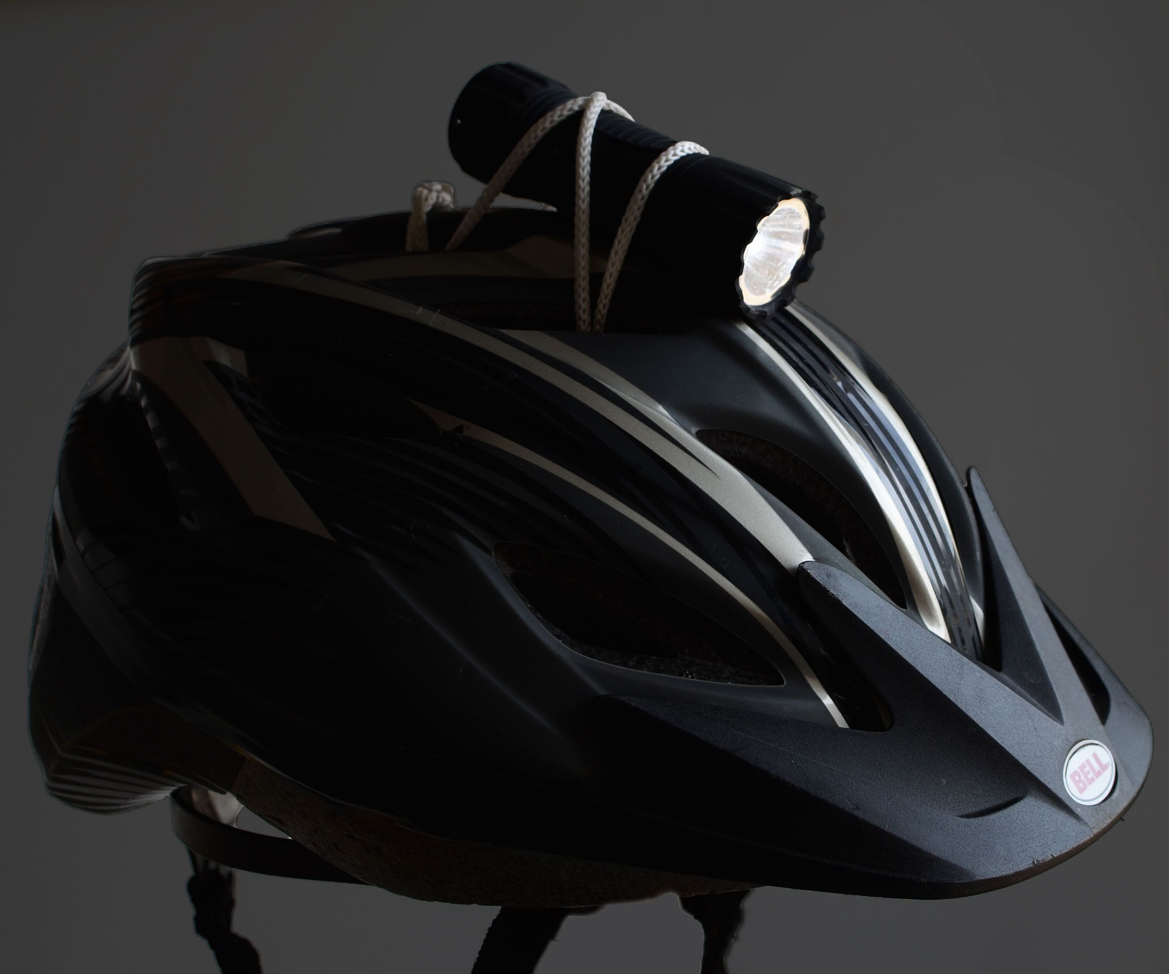 $3 Helmet-Mounted Bike Light