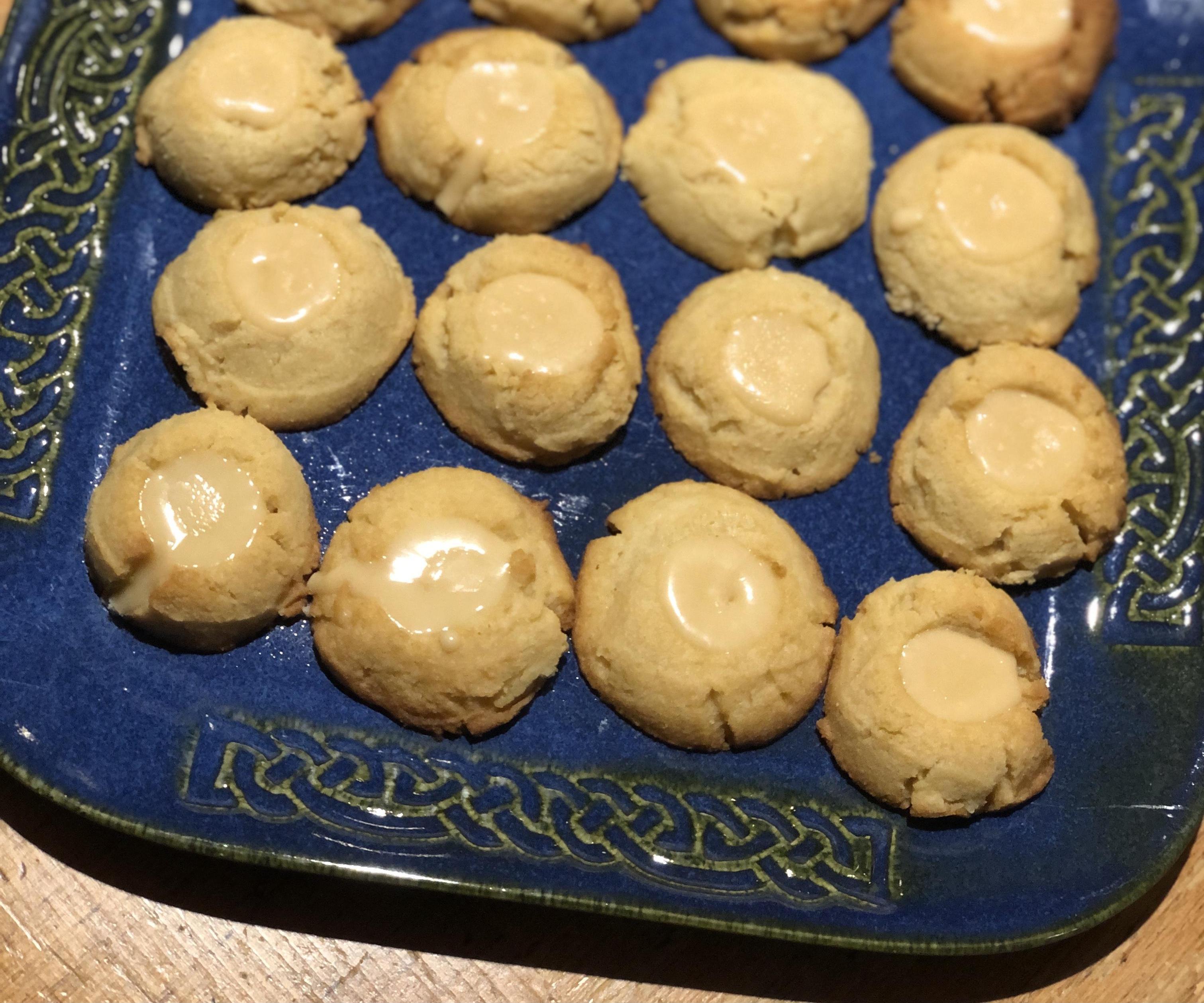 KETO Caramel Thumbprint Cookies