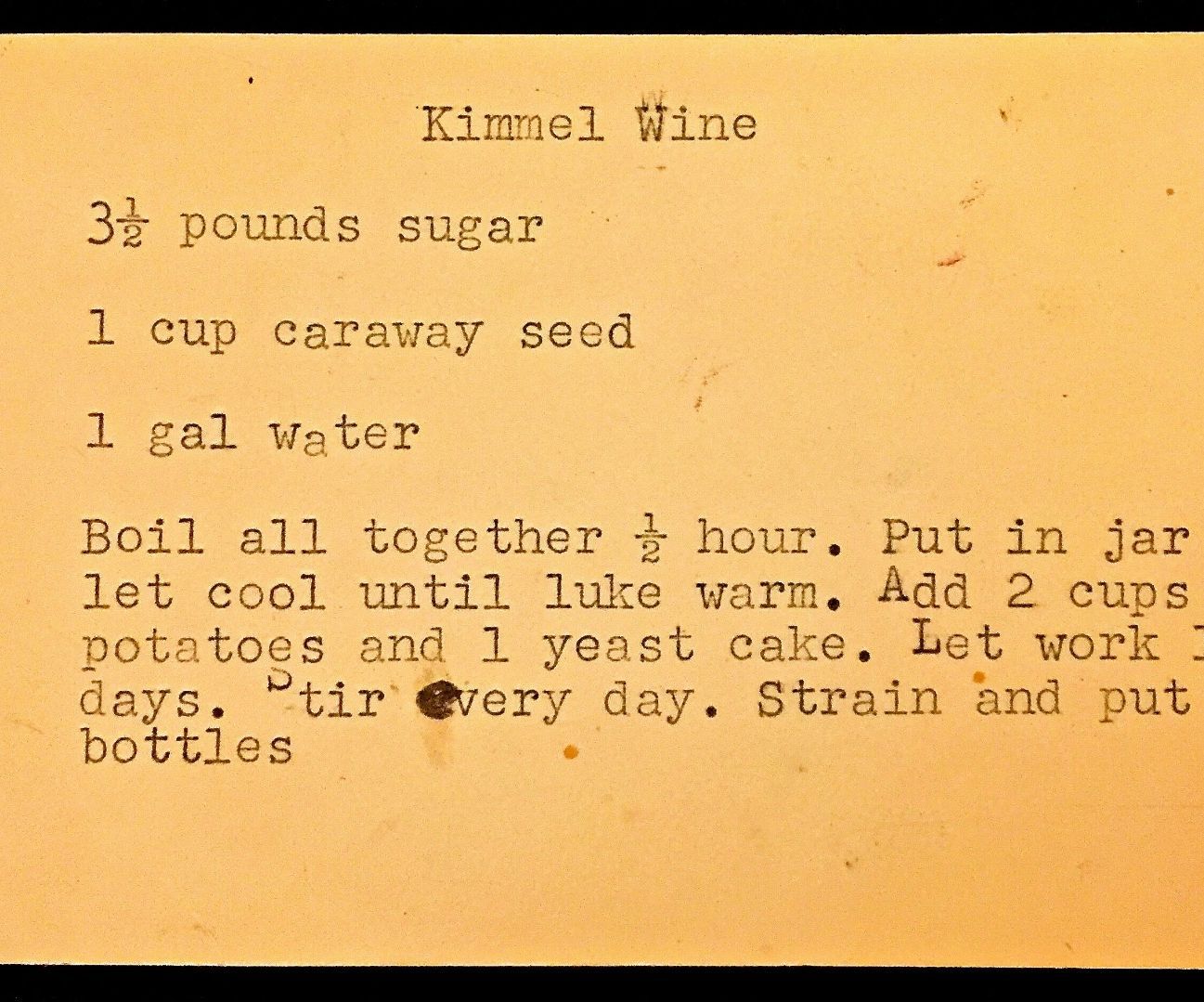 Grandma's Wine Dated 1939