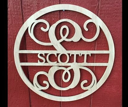 V-Carve 8.0 Monogram Door Hanger