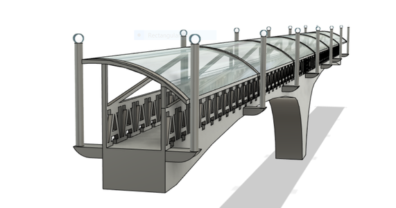 Fusion 360 Modeled Pedestrian Bridge Project
