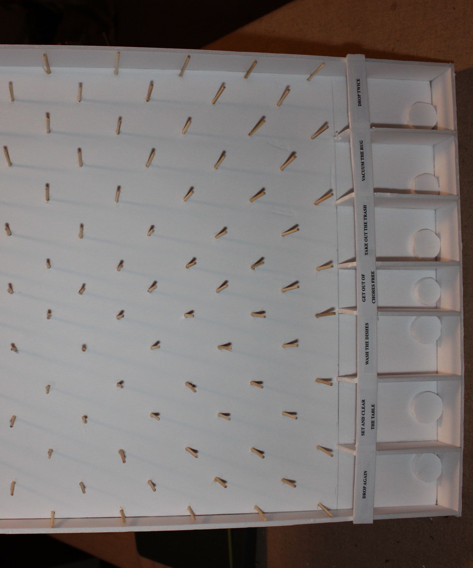 Plinko Chore Board