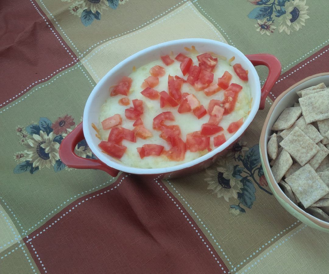Cheesy Chickpea Dip and Homemade Crackers