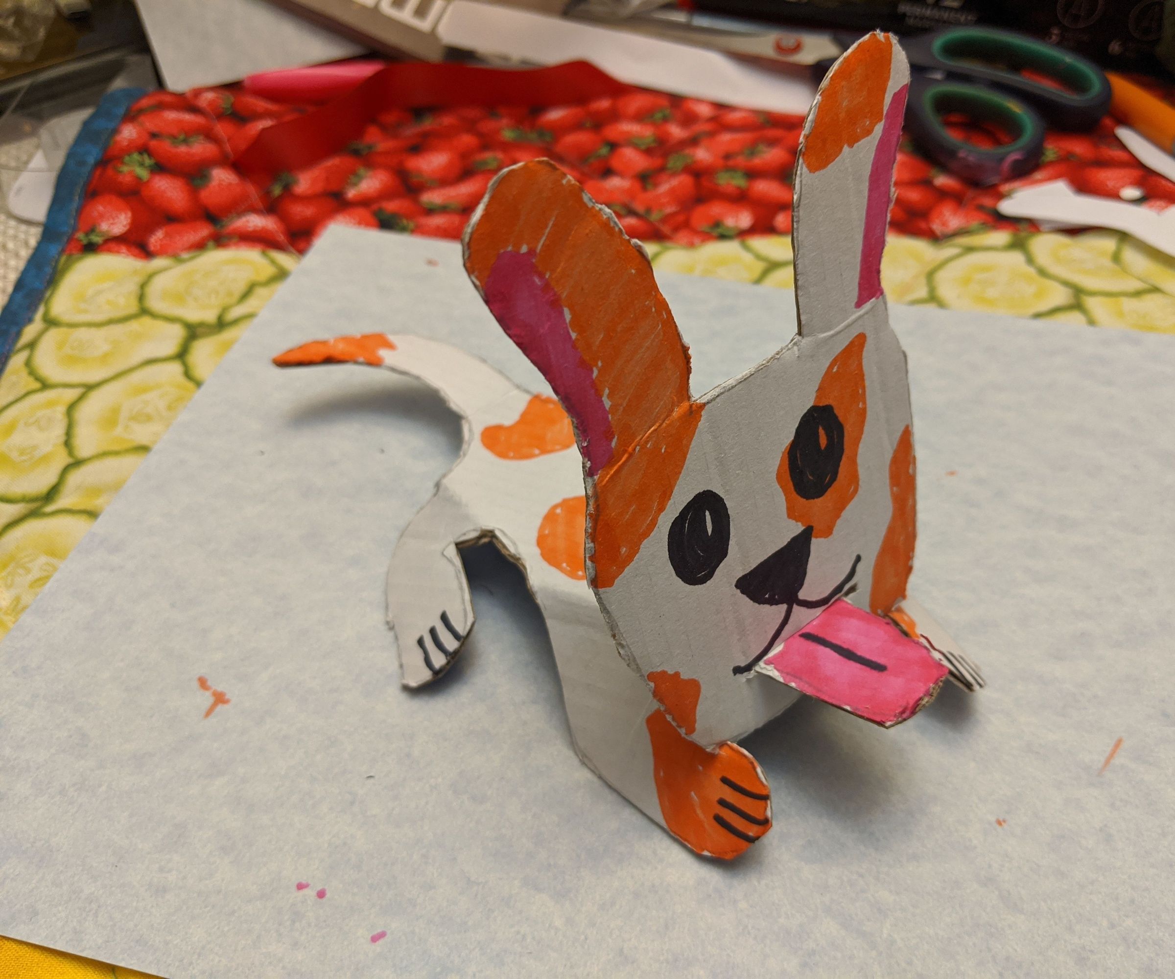 Paper or Cardboard Justice Dog