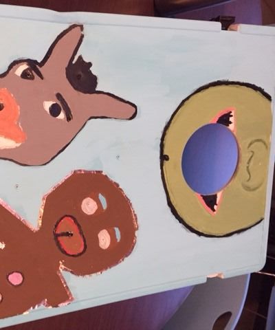 How to make a bean bag toss with a suprise