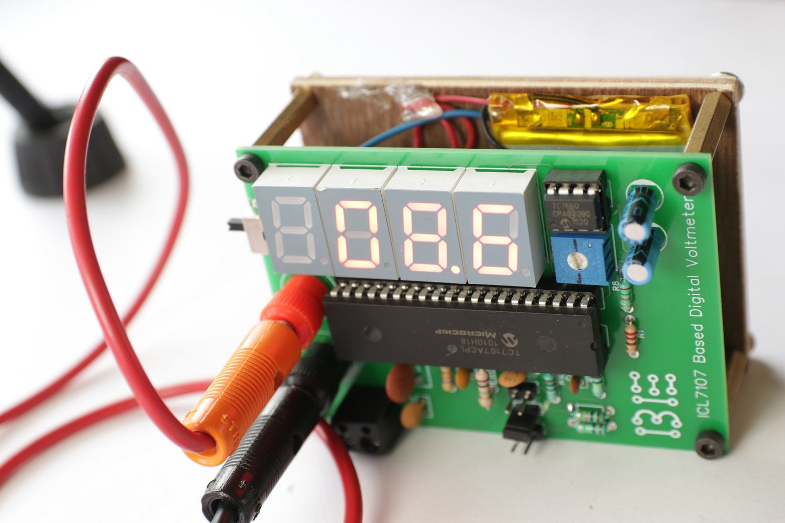 Rechargeable Digital Voltmeter Using ICL7107 ADC : 7 Steps (with ...