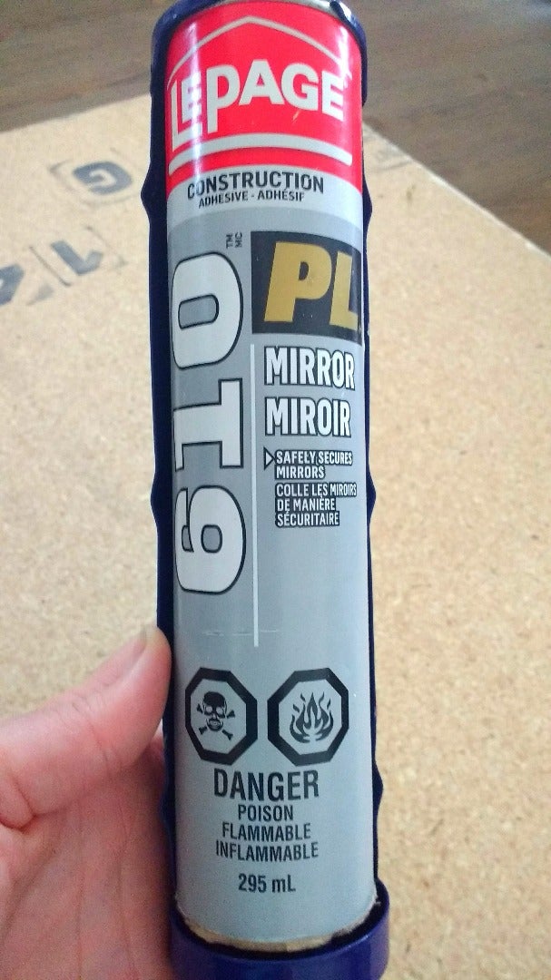 Glue the Mirror Pieces to Your Wood
