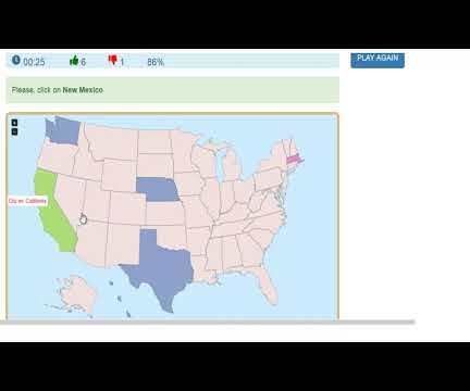 Interactive USA States Quiz 