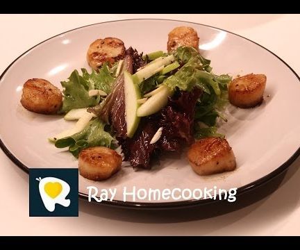 Seared Scallops and Green Apple Salad
