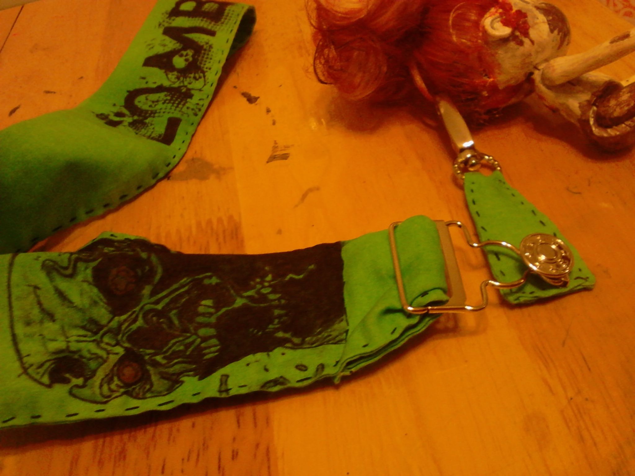 Zombie Lanyard and Zombie Doll With LED Eyes