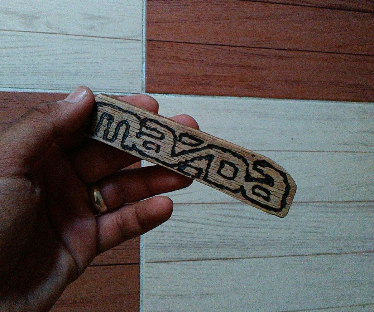 Solar Burnt Wooden Car Logo