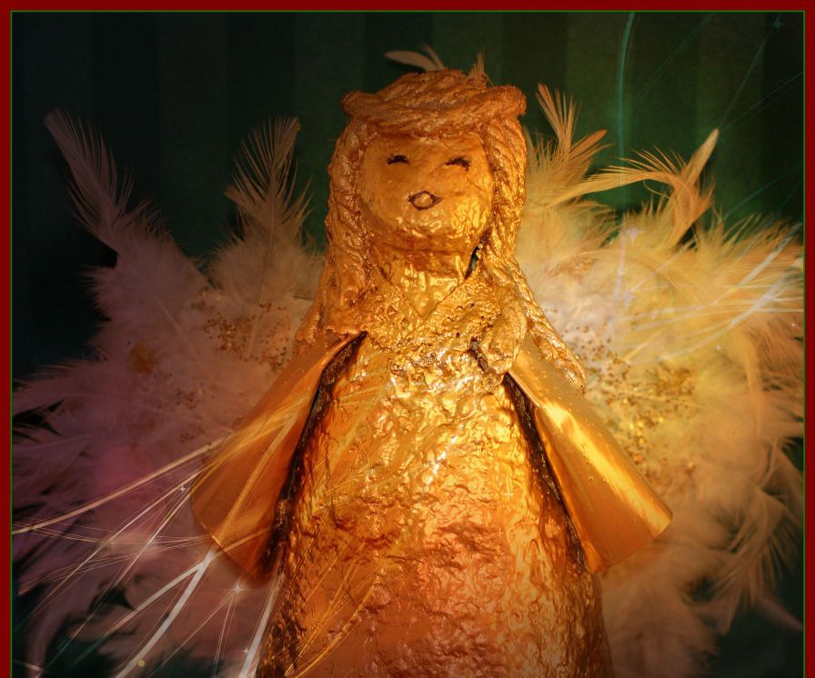 Paper Mache Clay Angel Tree Topper