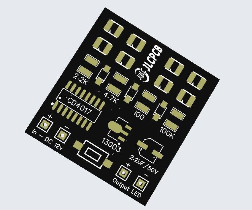 CD 4017 Make On-Off Circuit (JLCPCB)