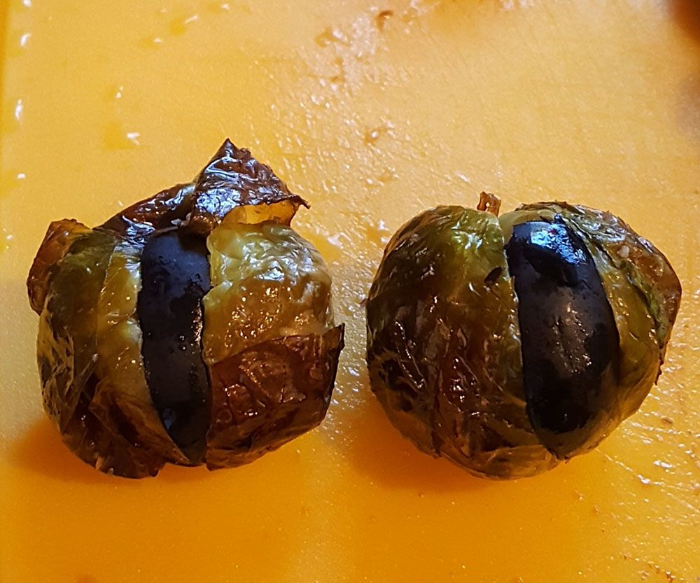Spooky Eyes Brussel Sprouts Appetizer