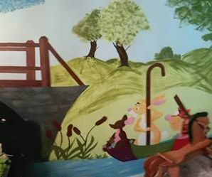 DIY How to paint a mural (Winnie the Pooh)