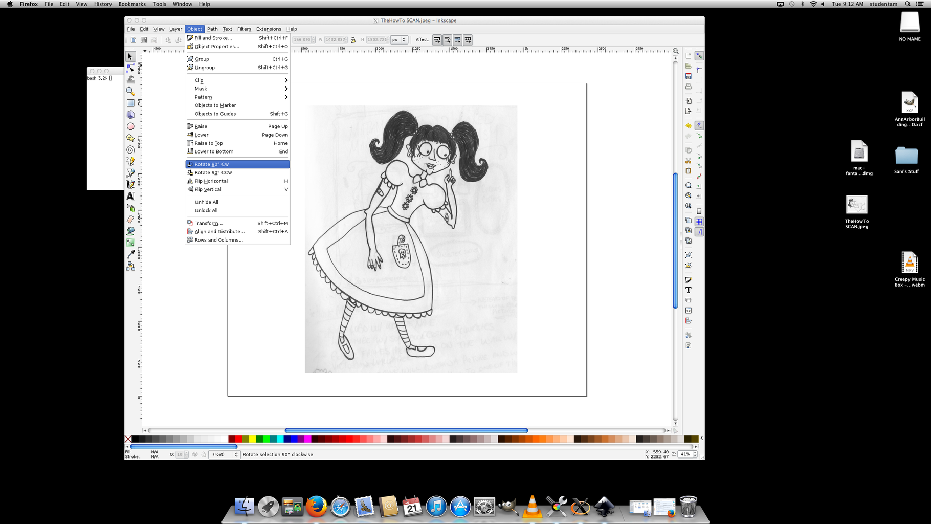 Inkscape рисуем набросок