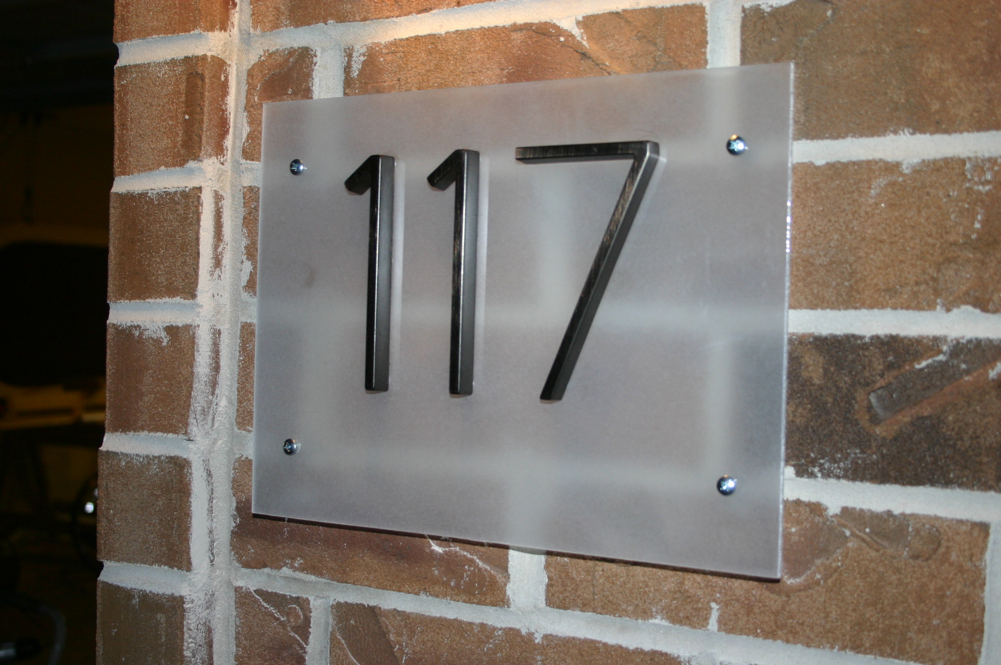 Contemporary Street Number Plaque