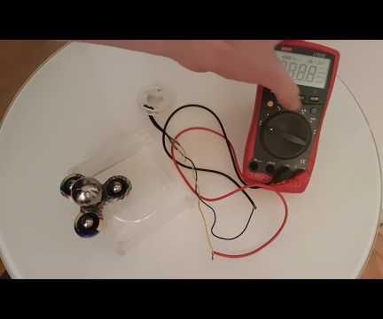 Generator - Fidget Spinner Powering 9W Led Bulb 230 V