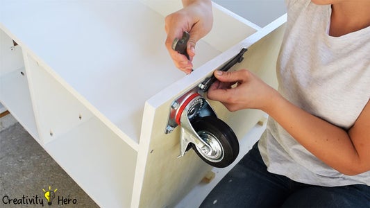 Mounting the Caster Wheels.