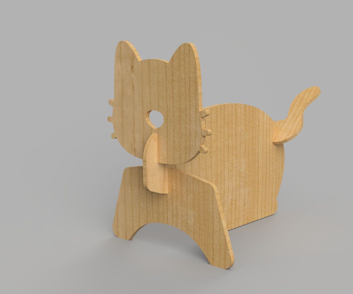 PRESS-FIT CONSTRUCTION FIT WOODEN CAT