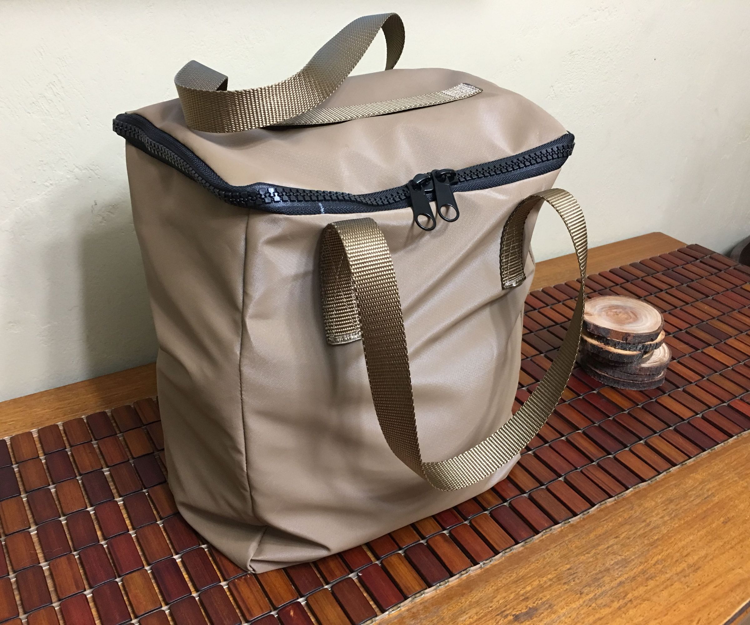 Zippered Top Grocery Bag