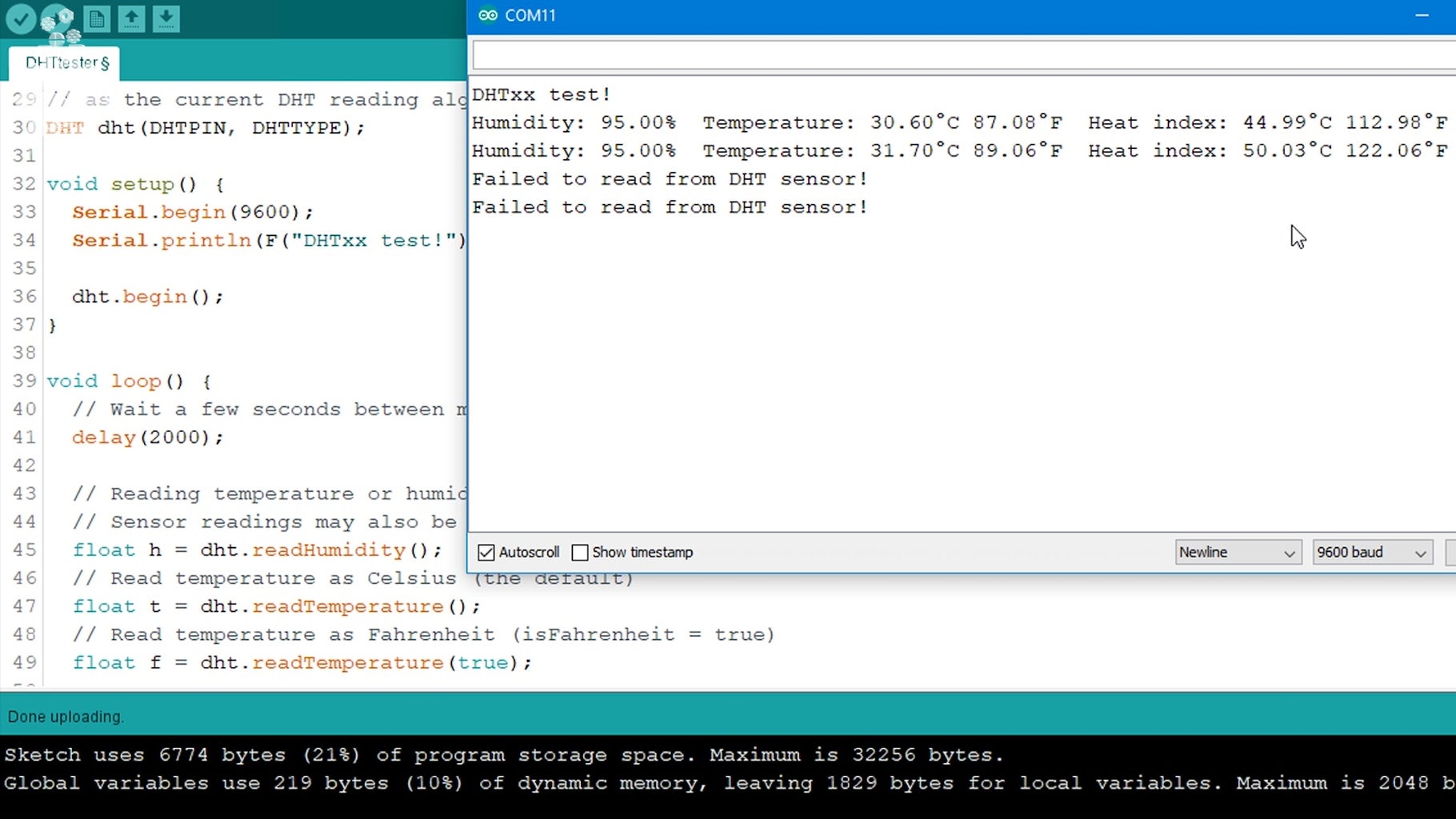 How to Interface DHT 11 Temperature and Humidity Sensor With Arduino ...
