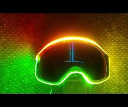 Interactive Neopixel Skigoogle,   RGB Is Life
