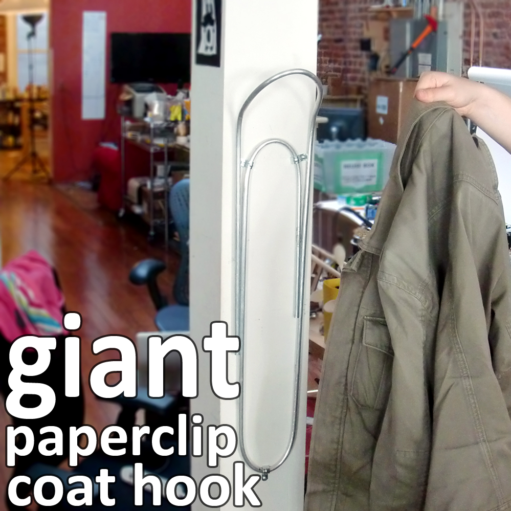 Giant Paperclip Coat Hook