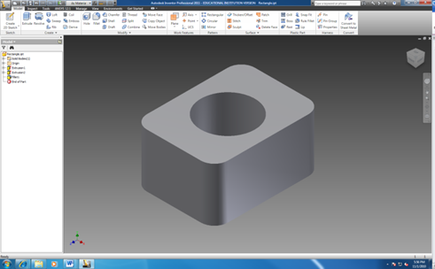 Creating a Basic Part Model for Autodesk Inventor Professional 2011