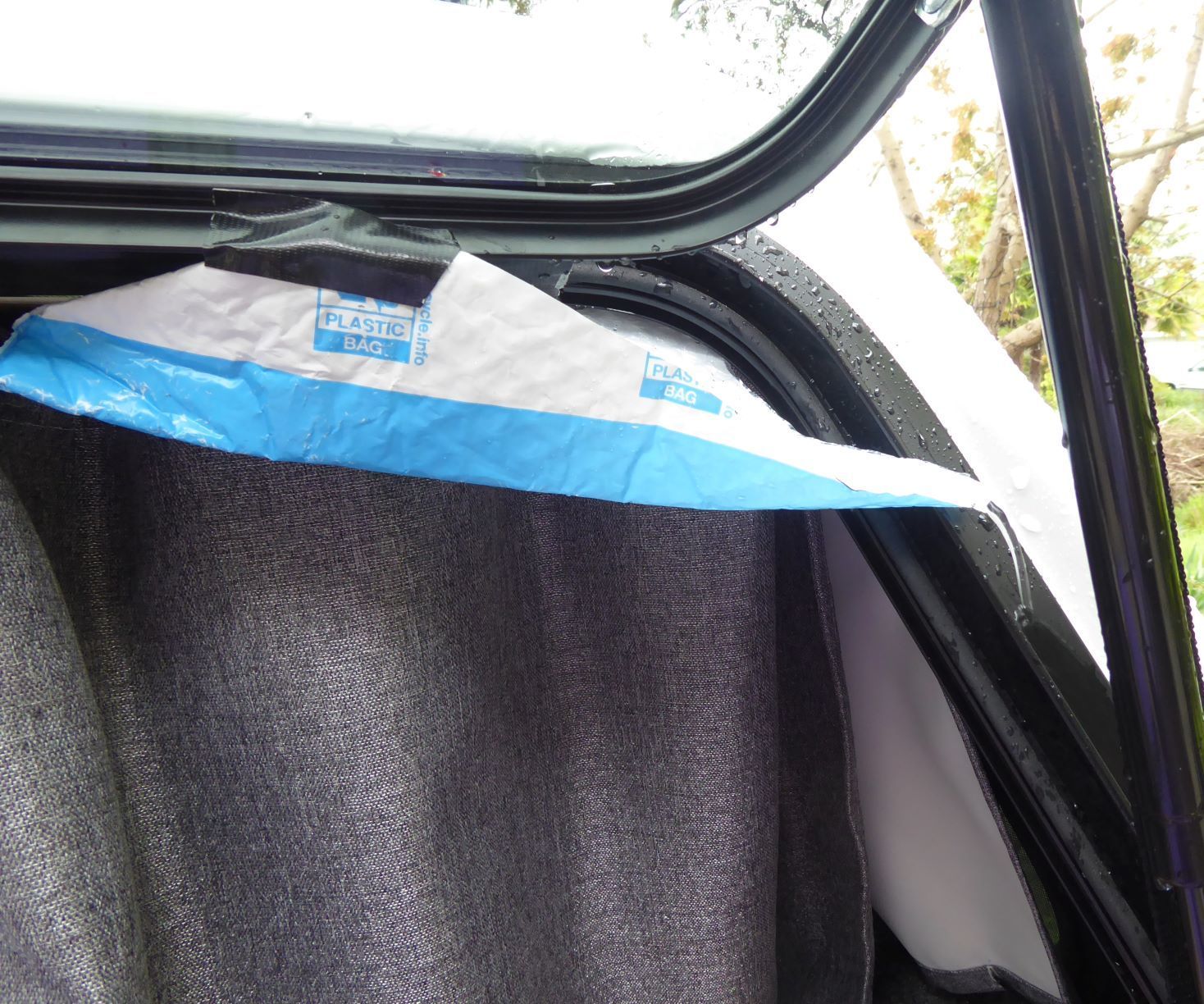 Camper Hinge Leak Diverter