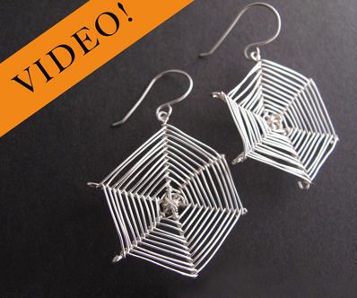DIY Spider Web Earrings - Halloween Jewelry Project