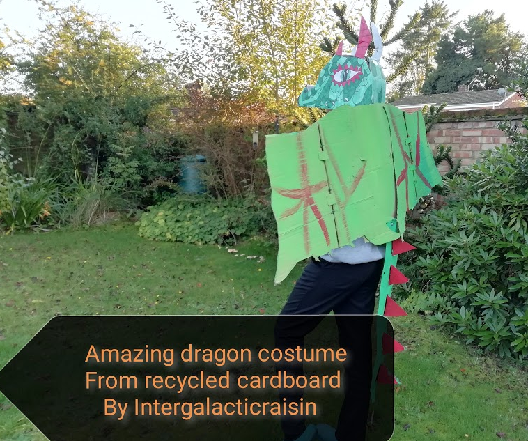 Amazing Dragon Costume From Recycled Cardboard