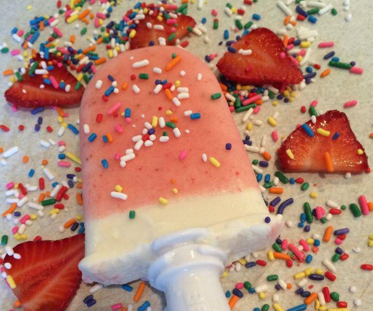 Strawberry Dipped Ice Cream Bars