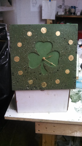 Cast Concrete Desk Clock