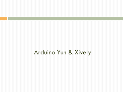 Arduino Yun & Xively (web)