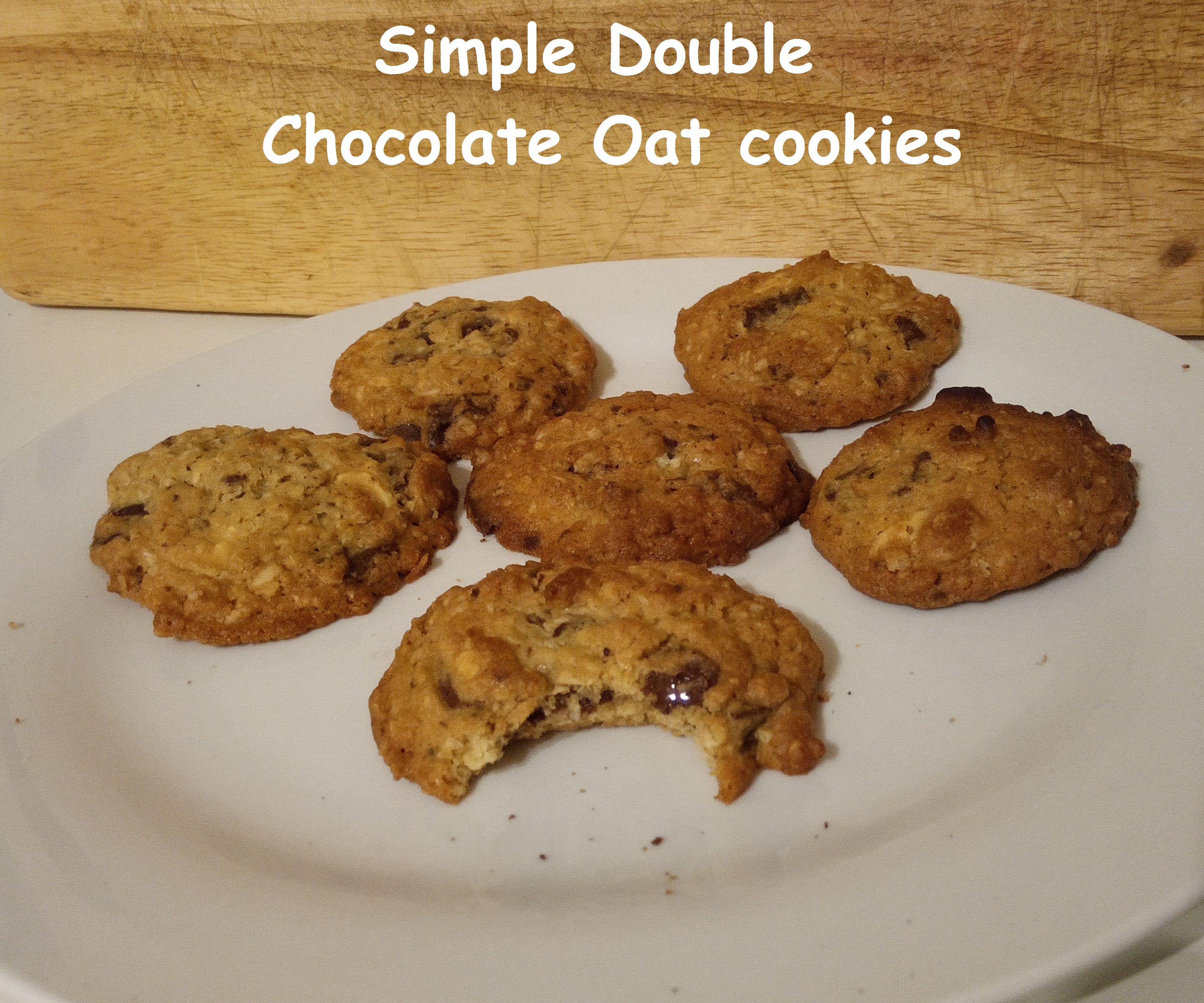 Simple Double Chocolate Oat Cookies
