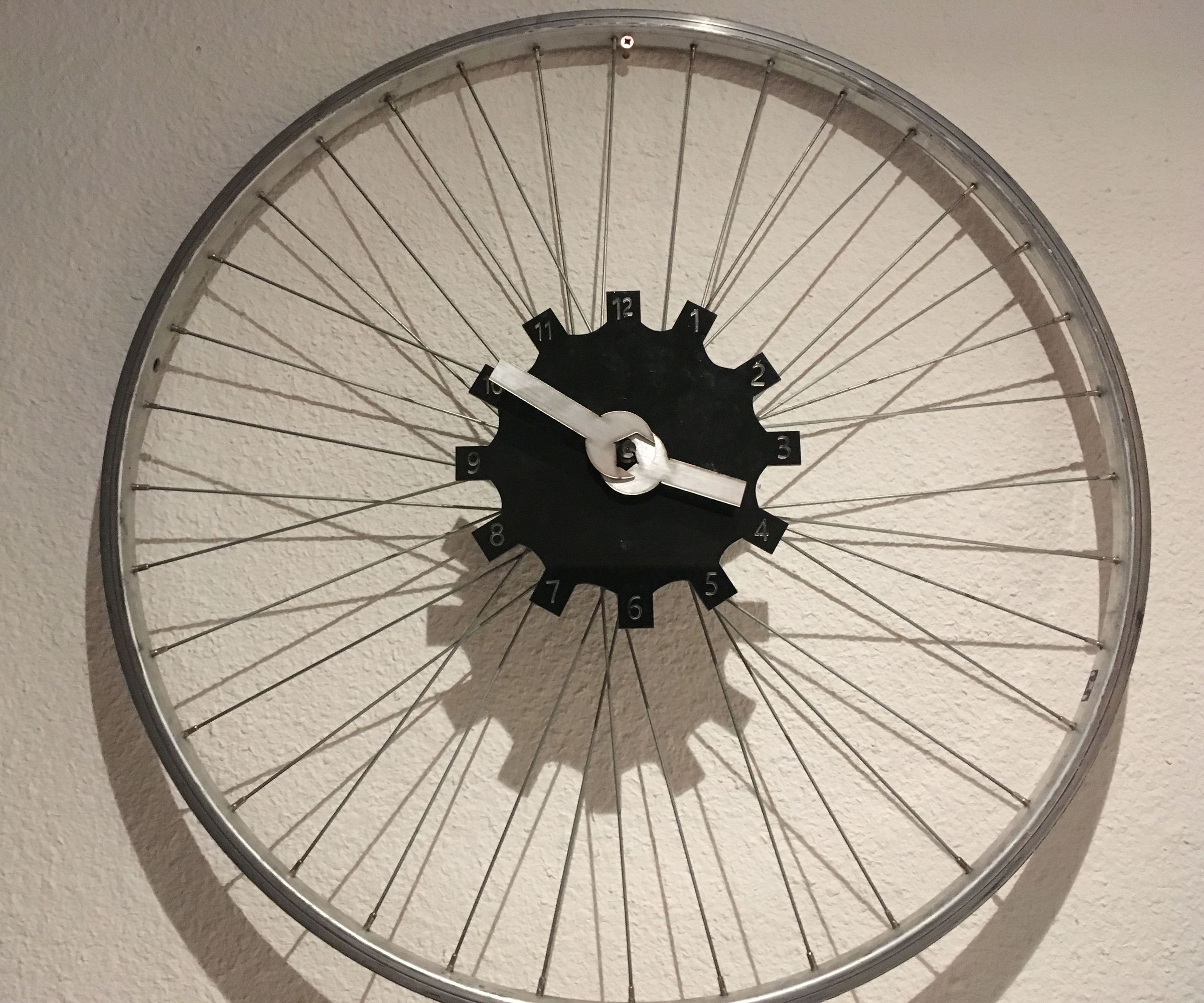 Bicycle Clock (with Unscrew-able Clock Mechanism)