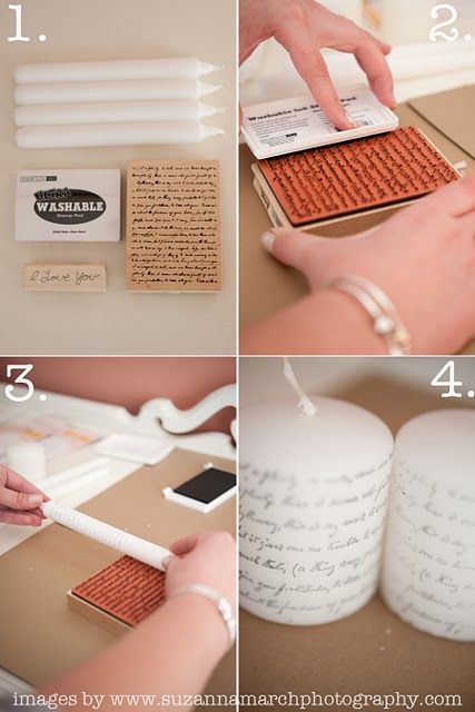 DIY Printed Candles