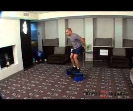 Aerobic Step - Step Jump Ups Exercise