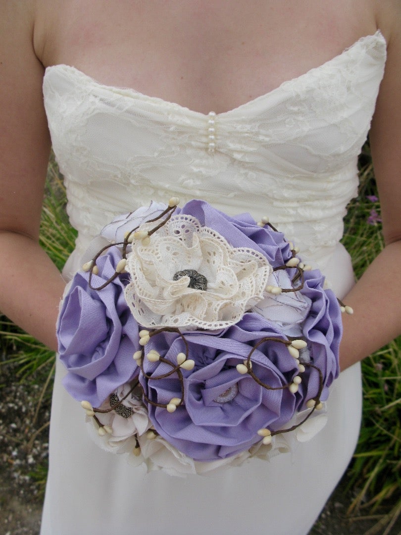 Fabric Wedding/Bridal Flower Bouquet