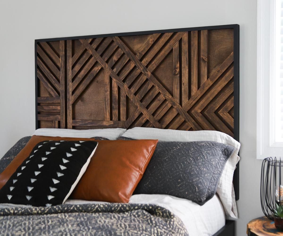 DIY Geometric Headboard