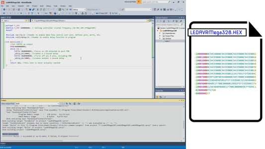 Writing Program and Compile the Hex File, Using the Atmel Studio