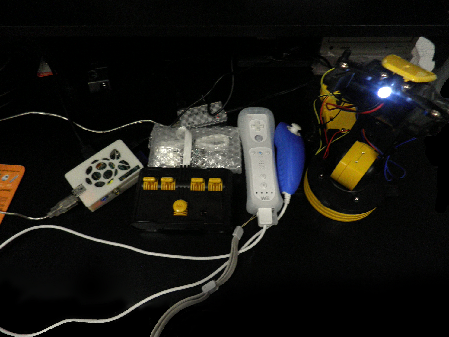 Raspberry Pi and Wiimote Controlled Robot Arm